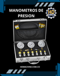 KIT MANOMETROS DE PRESION HIDRAULICA X 3 25//40/60 Mpa INCLUYE 6 ACOPLES Y 3 MANGUERAS