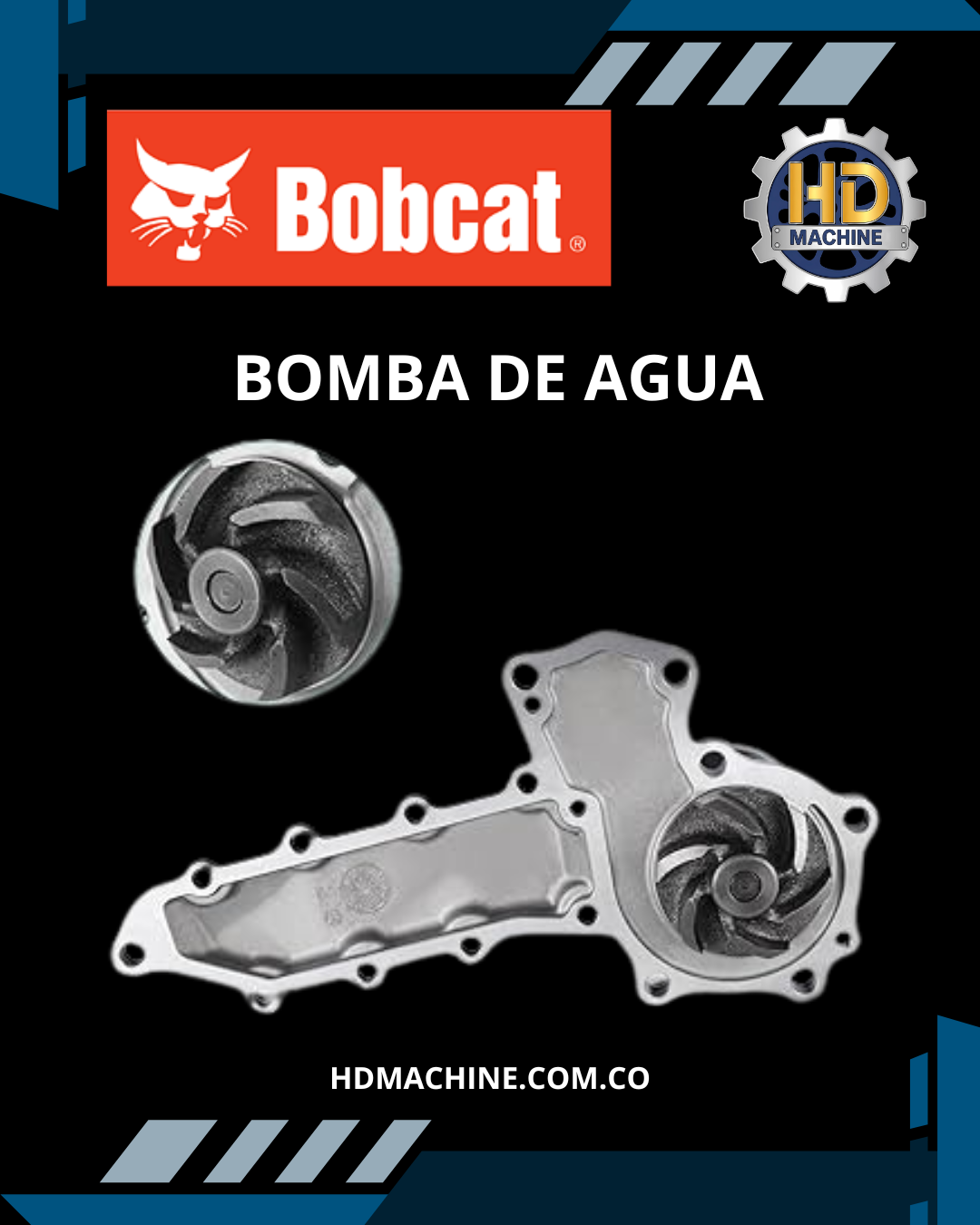 BOMBA DE AGUA BOBCAT Y MOTORES KUBOTA