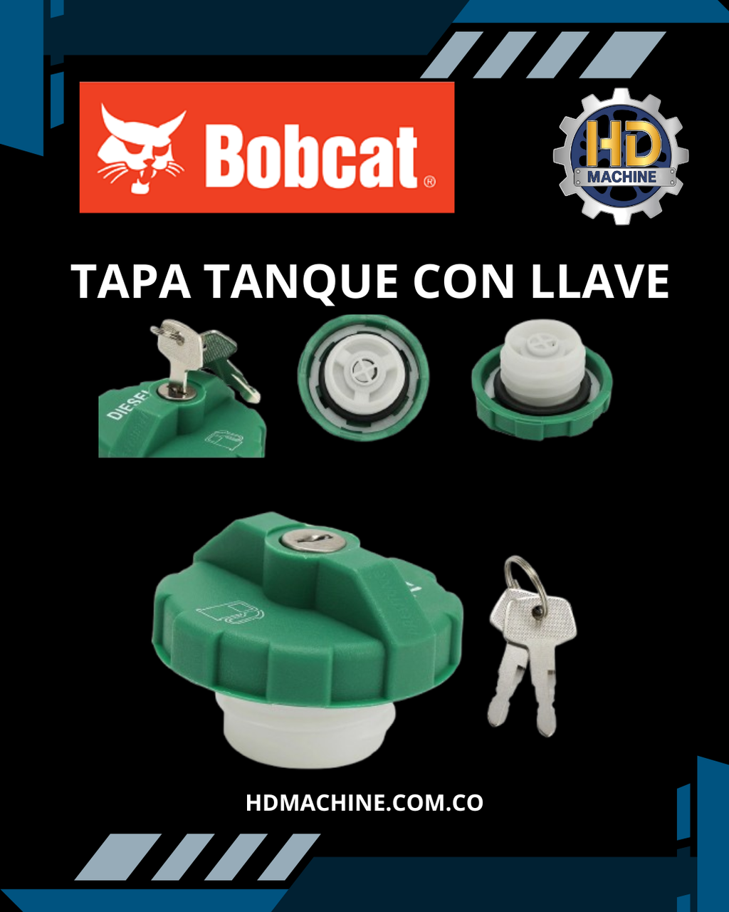 TAPA TANQUE COMBUSTIBLE CON LLAVE BOBCAT